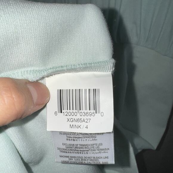 NWT BCBGeneration Women's Mesh Dress, Light Green Mink Size 4 Mini Sleeveless - Picture 7 of 10